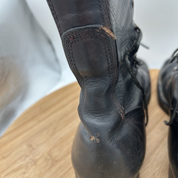 Vintage Endicott Johnson‎ Cap Toe Jumper Boots Black Size 8 With photo Of Marine - Picture 5 of 16